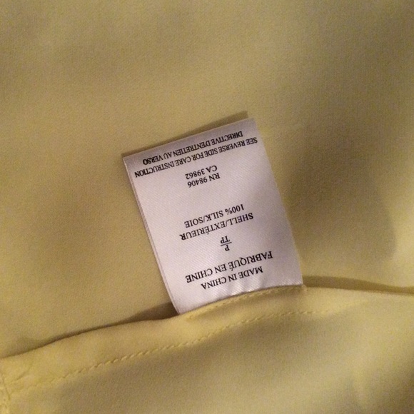 Butter Yellow Classic Theory Silk Blouse - Picture 7 of 8